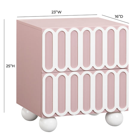 Tori Motif 2-Drawer Nightstand by TOV Furniture at Eve Furniture