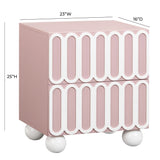 Tori Motif 2-Drawer Nightstand by TOV Furniture at Eve Furniture