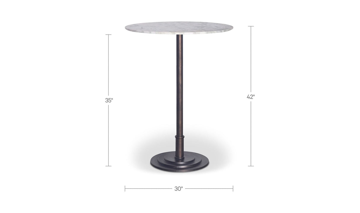 Tori Outdoor Bar Table White Marble by Moe's Home at Eve Furniture