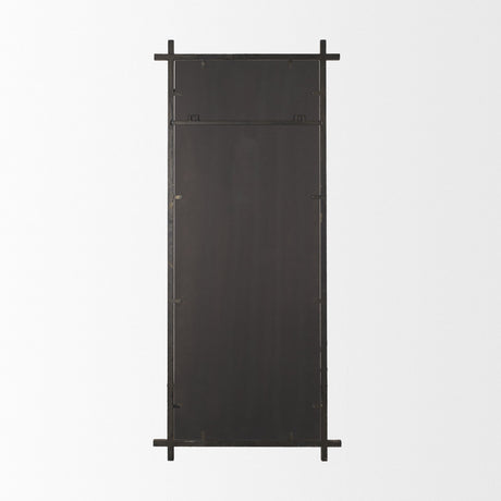 Tori Textured Gold Metal Cross Frame Wall Mirror by Mercana at Eve Furniture
