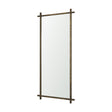Tori Textured Gold Metal Cross Frame Wall Mirror by Mercana at Eve Furniture
