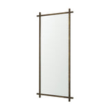 Tori Textured Gold Metal Cross Frame Wall Mirror by Mercana at Eve Furniture
