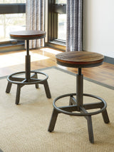 Torjin Brown and Gray Counter Height Set by Ashley at Eve Furniture