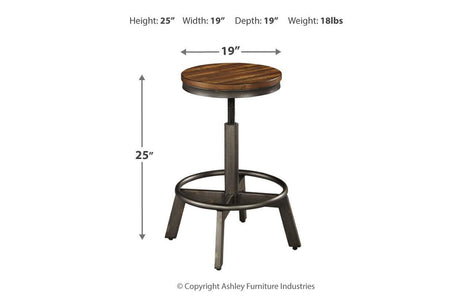 Torjin Brown/Gray Counter Height Stool, Set of 2 by Ashley at Eve Furniture