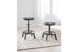 Torjin Gray Counter Height Stool, Set of 2 by Ashley at Eve Furniture