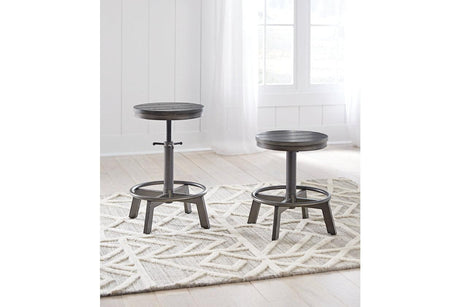 Torjin Gray Counter Height Stool, Set of 2 by Ashley at Eve Furniture