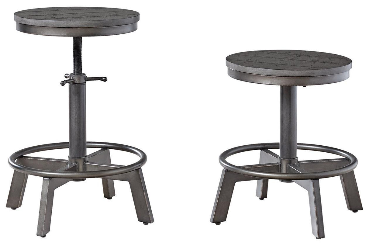 Torjin Gray Counter Height Stool, Set of 2 by Ashley at Eve Furniture