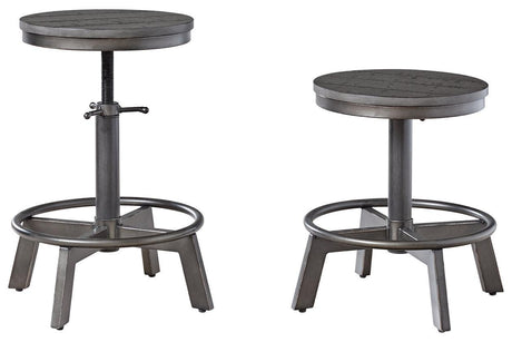 Torjin Gray Counter Height Stool, Set of 2 by Ashley at Eve Furniture