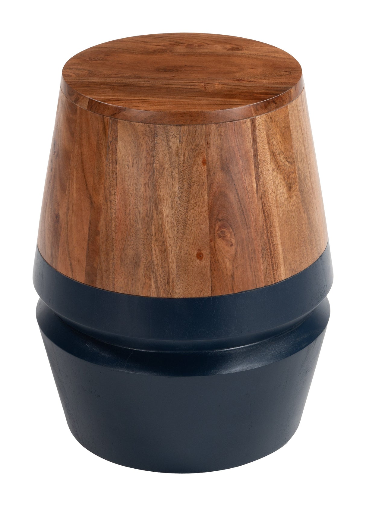 Tornos Walnut & Deep Blue Side Table by Zuomod at Eve Furniture