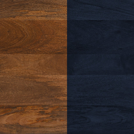 Tornos Walnut & Deep Blue Side Table by Zuomod at Eve Furniture