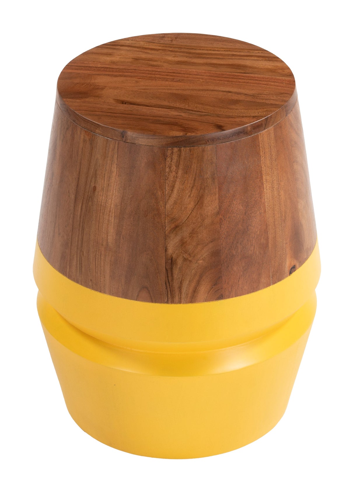 Tornos Walnut & Yellow Side Table by Zuomod at Eve Furniture