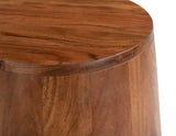 Tornos Walnut & Yellow Side Table by Zuomod at Eve Furniture