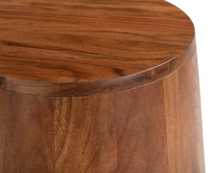 Tornos Walnut & Yellow Side Table by Zuomod at Eve Furniture