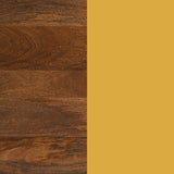 Tornos Walnut & Yellow Side Table by Zuomod at Eve Furniture