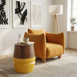 Tornos Walnut & Yellow Side Table by Zuomod at Eve Furniture