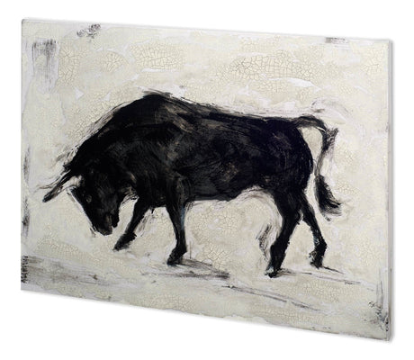 Toro I by Ethan Harper a Hand Embellished Textured Canvas by Mercana at Eve Furniture