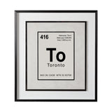 Toronto by Glartlab a Hand Embellished Textured Framed Art Print Matted under Glass by Mercana at Eve Furniture