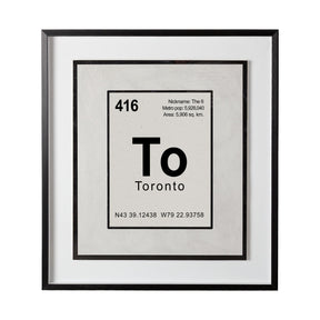 Toronto by Glartlab a Hand Embellished Textured Framed Art Print Matted under Glass by Mercana at Eve Furniture