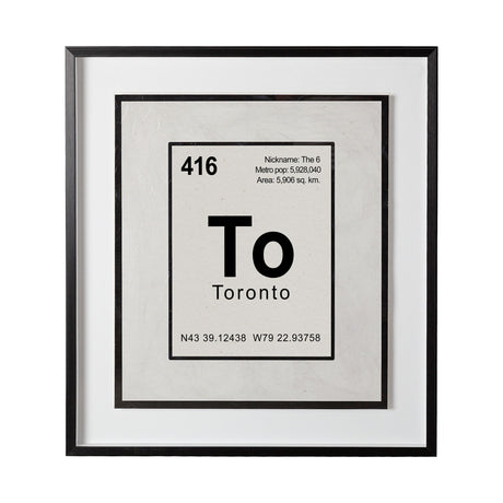 Toronto by Glartlab a Hand Embellished Textured Framed Art Print Matted under Glass by Mercana at Eve Furniture