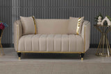 Toronto Cream Stationary Loveseat by Furnia at Eve Furniture