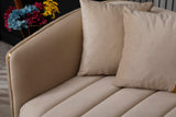 Toronto Cream Stationary Loveseat by Furnia at Eve Furniture