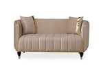 Toronto Cream Stationary Loveseat by Furnia at Eve Furniture