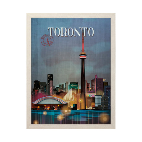 Toronto Go Canada (L) by Mercana Studio a Hand Embellished Decograph Framed Art Print by Mercana at Eve Furniture
