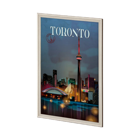 Toronto Go Canada (XL) by Mercana Studio a Hand Embellished Decograph Framed Art Print under Glass by Mercana at Eve Furniture