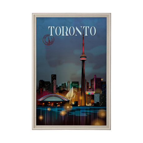 Toronto Go Canada (XL) by Mercana Studio a Hand Embellished Decograph Framed Art Print under Glass by Mercana at Eve Furniture