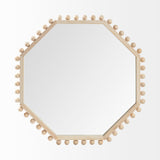 Torquay 33L x 33H Natural Wood Octagon Frame Mirror by Mercana at Eve Furniture