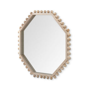 Torquay 33L x 33H Natural Wood Octagon Frame Mirror by Mercana at Eve Furniture