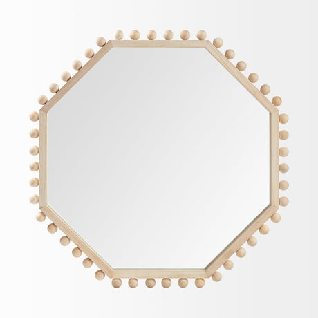Torquay Natural Wood Octagon Frame Mirror by Mercana at Eve Furniture
