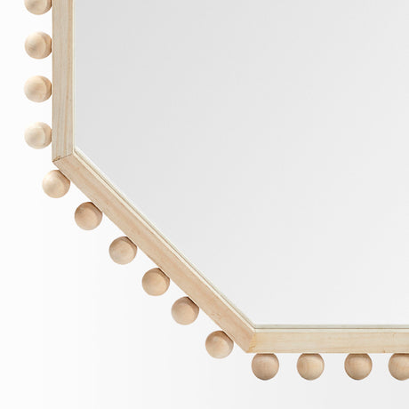 Torquay Natural Wood Octagon Frame Mirror by Mercana at Eve Furniture