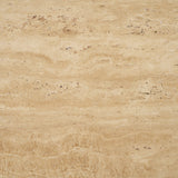 Torreno 42" Travertine Round Top Hexagon Pedestal Dining Table by Mercana at Eve Furniture