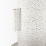 Torres Small Textured Off White w/ Gold Metal Vase by Mercana at Eve Furniture