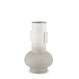 Torres Small Textured Off White w/ Gold Metal Vase by Mercana at Eve Furniture