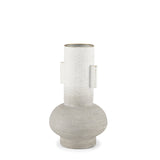 Torres Small Textured Off White w/ Gold Metal Vase by Mercana at Eve Furniture