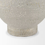 Torres Tall Textured Off White w/ Gold Metal Vase by Mercana at Eve Furniture