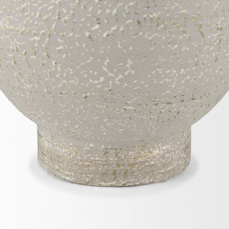 Torres Tall Textured Off White w/ Gold Metal Vase by Mercana at Eve Furniture