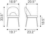 Torrey Gray Dining Chair (Set of 2) Multicolor Print & by Zuomod at Eve Furniture