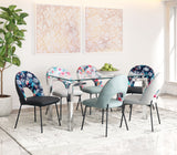 Torrey Gray Dining Chair (Set of 2) Multicolor Print & by Zuomod at Eve Furniture