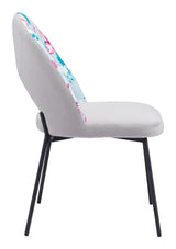 Torrey Gray Dining Chair (Set of 2) Multicolor Print & by Zuomod at Eve Furniture
