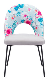 Torrey Gray Dining Chair (Set of 2) Multicolor Print & by Zuomod at Eve Furniture