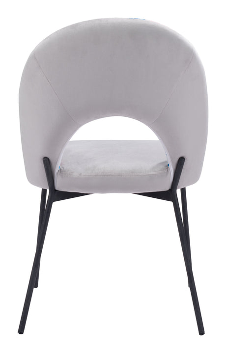Torrey Gray Dining Chair (Set of 2) Multicolor Print & by Zuomod at Eve Furniture