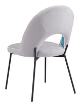Torrey Gray Dining Chair (Set of 2) Multicolor Print & by Zuomod at Eve Furniture