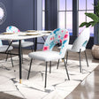 Torrey Gray Dining Chair (Set of 2) Multicolor Print & by Zuomod at Eve Furniture
