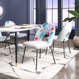 Torrey Gray Dining Chair (Set of 2) Multicolor Print & by Zuomod at Eve Furniture