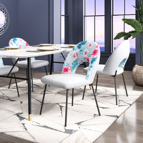 Torrey Gray Dining Chair (Set of 2) Multicolor Print & by Zuomod at Eve Furniture