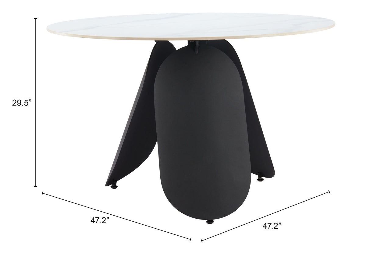 Toru Dining Table White by Zuomod at Eve Furniture