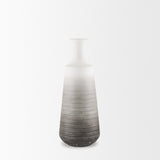 Toru Medium White w/ Grey Ombre Metal Vase by Mercana at Eve Furniture